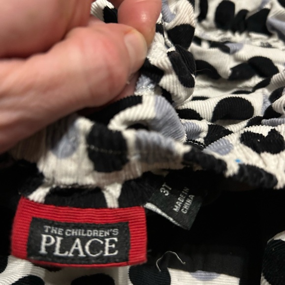 The Children’s Place Size 3t Black Gray Dot Tiered Ruffle Corduroy Full Skirt - Picture 7 of 7